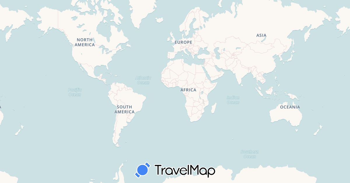 TravelMap itinerary: driving, bus, plane, train, hiking, boat in Australia, Canada, Switzerland, France, United Kingdom, Hong Kong, Indonesia, India, Japan, New Caledonia, New Zealand, French Polynesia, Singapore, Thailand, United States (Asia, Europe, North America, Oceania)